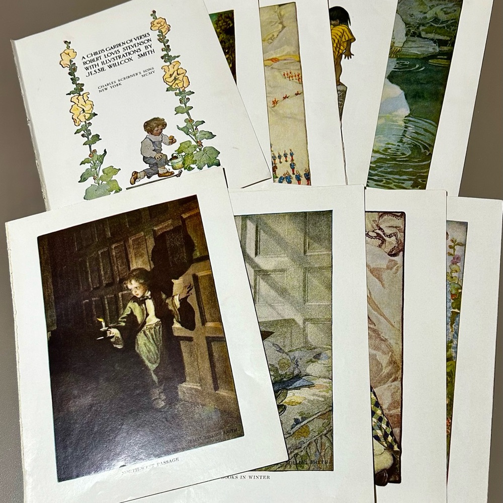 Vintage Illustrations from poem book